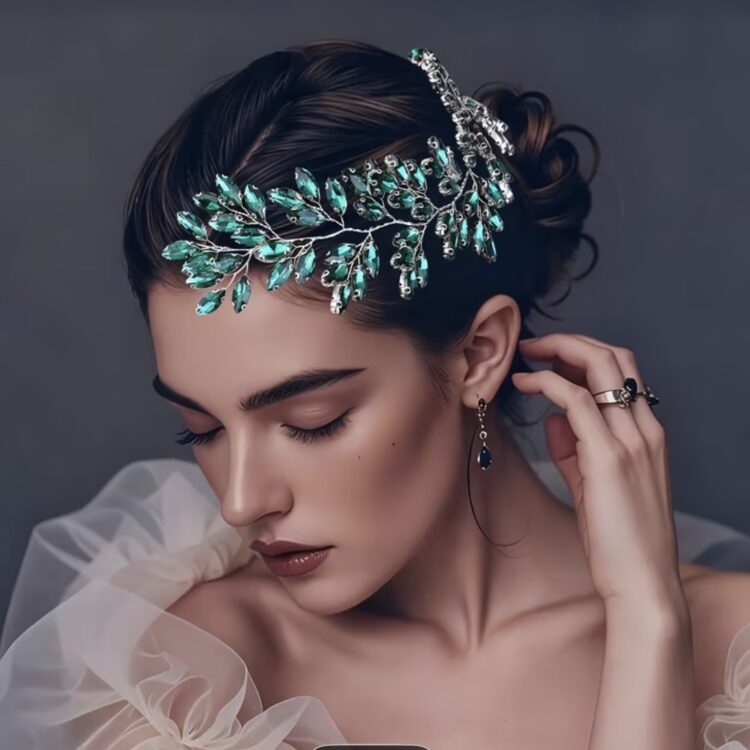 Green Crystal Hair accessory
