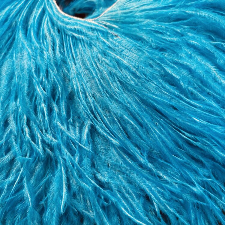 Corded Ostrich 3ply 10/15cm - Turquoise