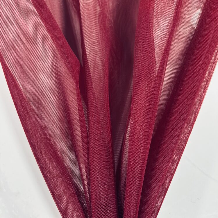 3 meter wide Italian Net (contains Formaldehyde) - Burgundy - 40 Denier