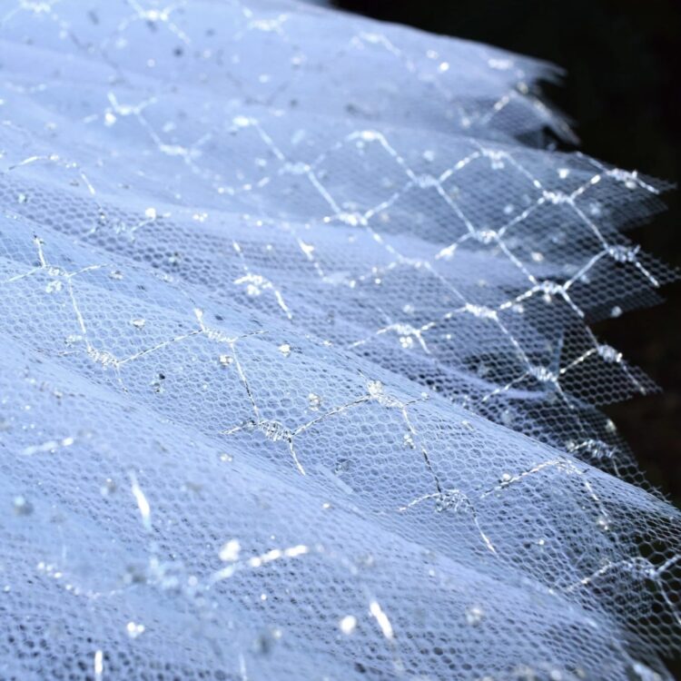 'Im So Fancy"Bridal Fabulous metallic silver diamond -150cm