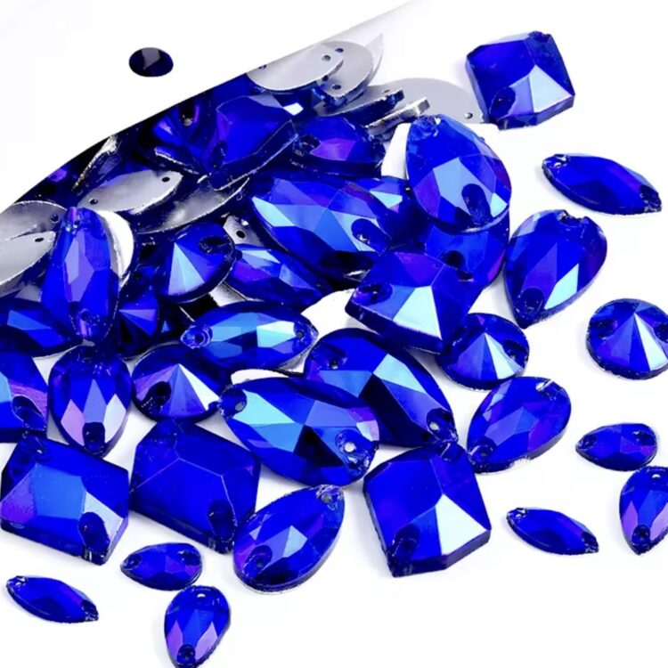 Mixed size large stones - Sapphire Ab