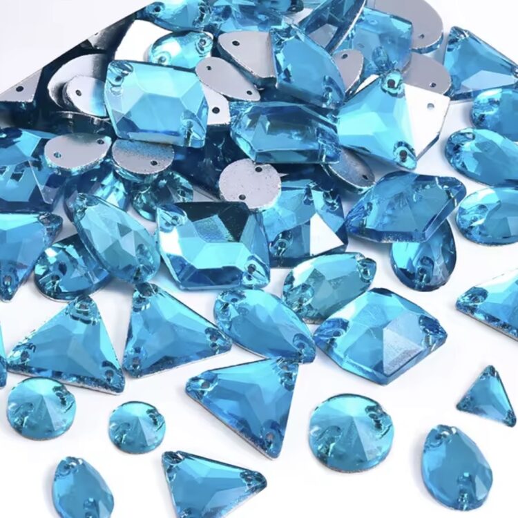 Large Mixed Stones - Aqua