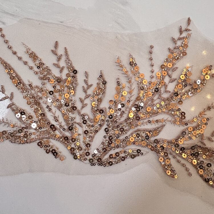 Beautiful Rose Gold Sequin Patch -12" x 9"