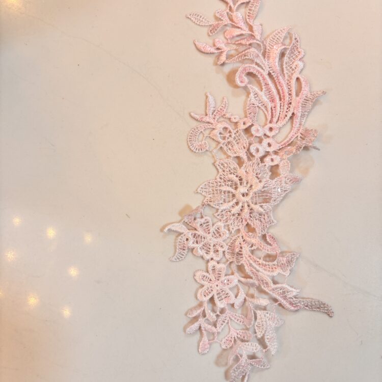 Baby pink Applique patch - 12" x 4"