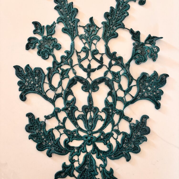 Teal Applique patch - single -14" x 10"