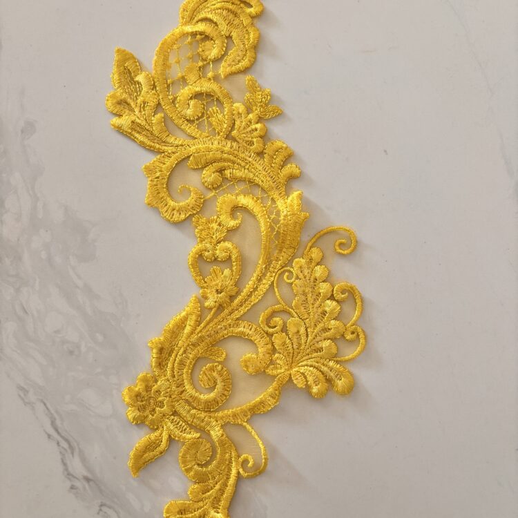 bright yellow Applique patch - 12.5" x 4.5"